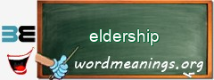 WordMeaning blackboard for eldership
